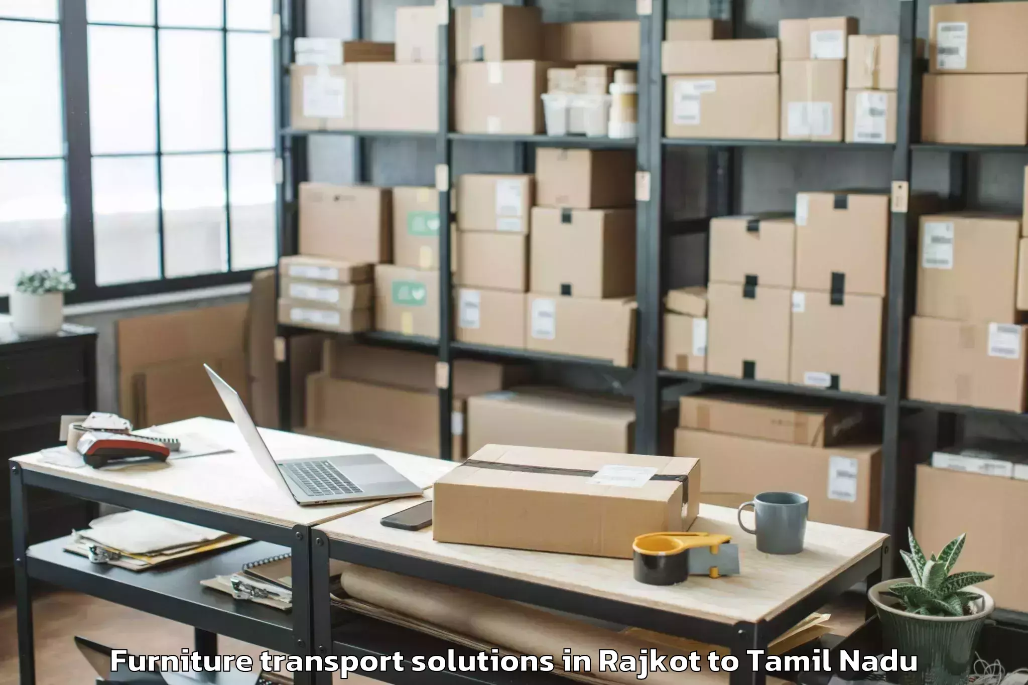 Top Rajkot to Erumaippatti Furniture Transport Solutions Available